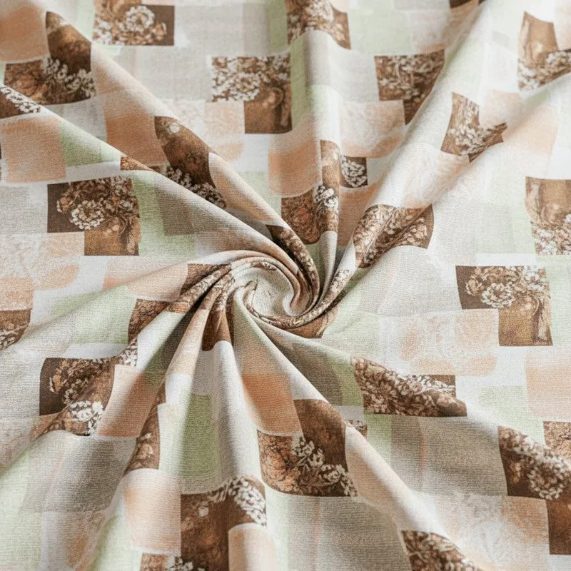 Cubescape Cotton Bedsheet (Brown) - 180 TC media 5
