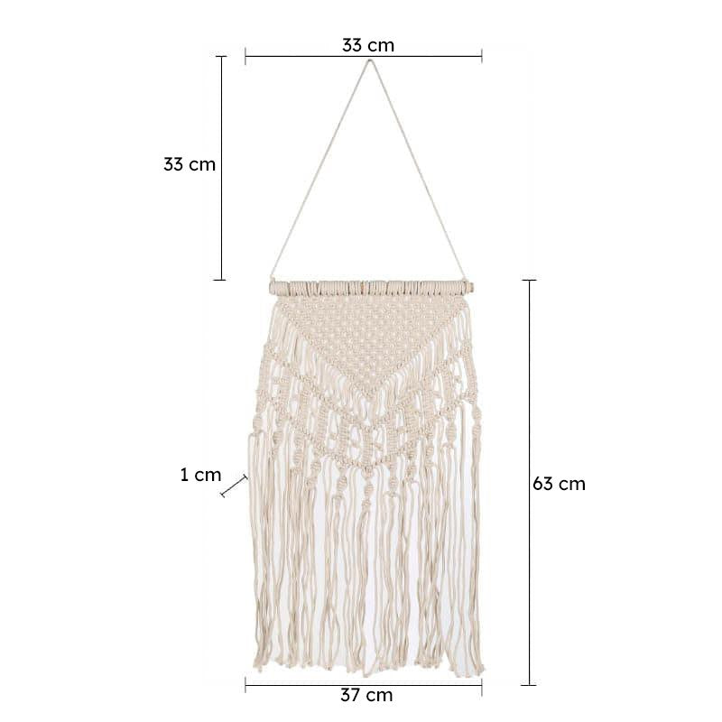 Melle Macrame Cotton Wall Accent - Set Of Two media 6