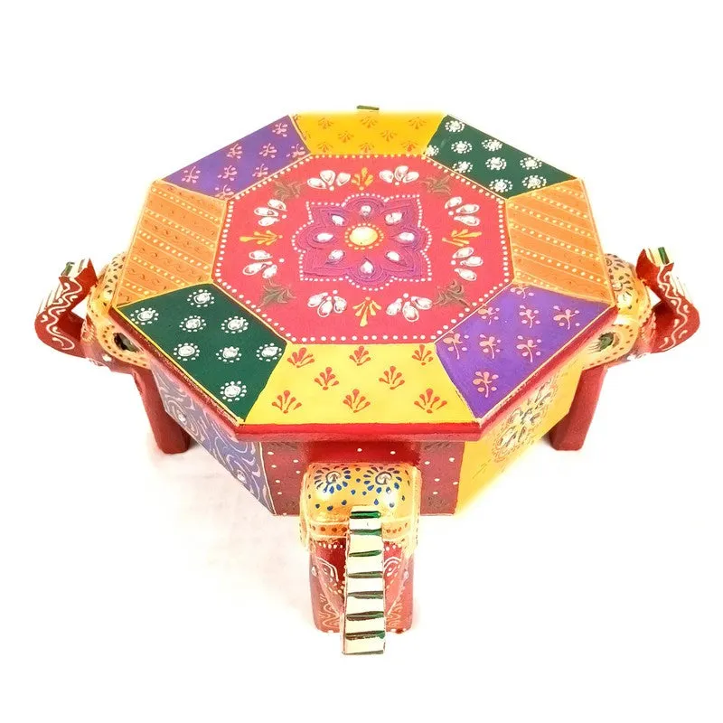 Wooden Elephant Kundan Heritage Jewel Box media 6