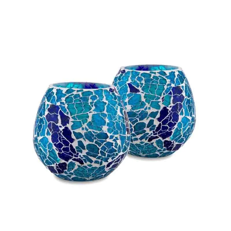 Seashore Mosaic Candle Holder - Set Of Two media 5