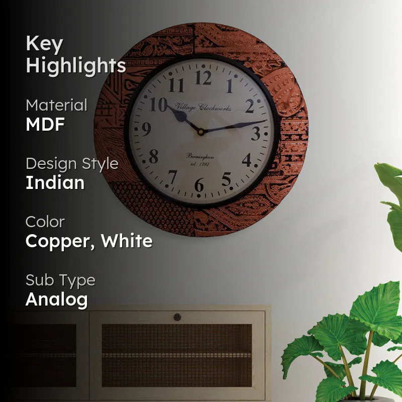 Verano Hand-Painted Wood Wall Clock media 2