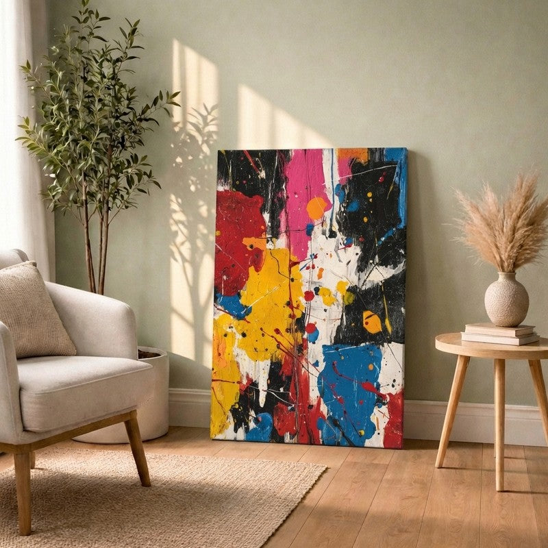 Dynamic Stroke Matrix Canvas Wall Art