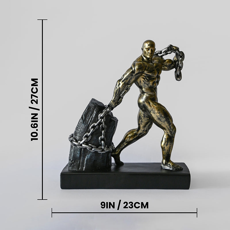 Herculese Resin Showpiece - Gold media 7