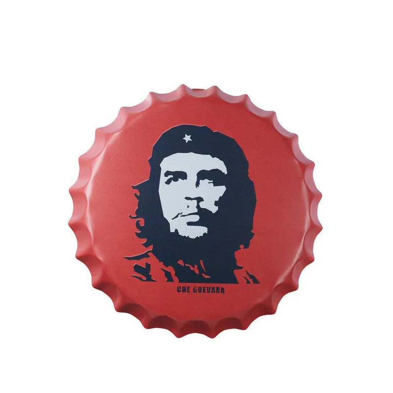 Che Guevara Red Bottle Cap Metal Wall Accent media 3