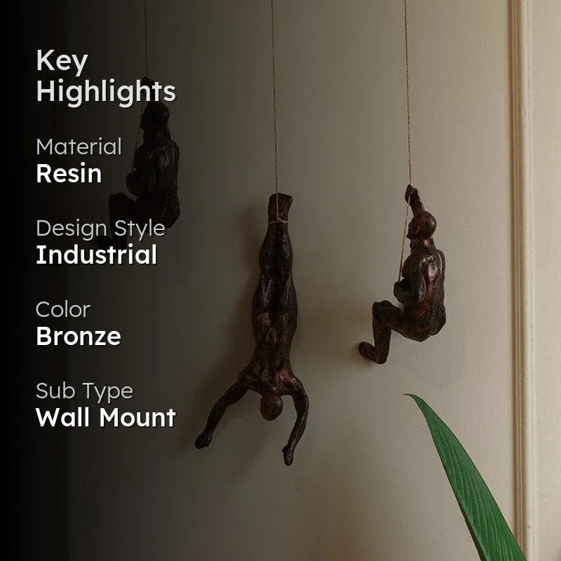 The Alpinist Resin Wall Hanging (Bronze) - Set Of Three media 2