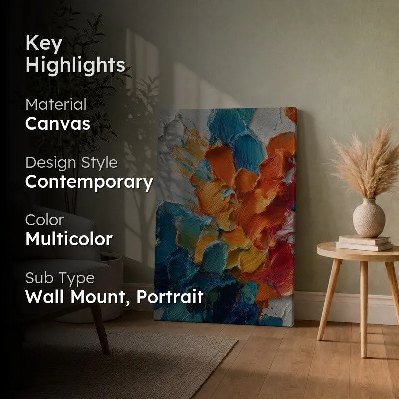 Vivid Bloom Abstract Canvas Wall Art media 2