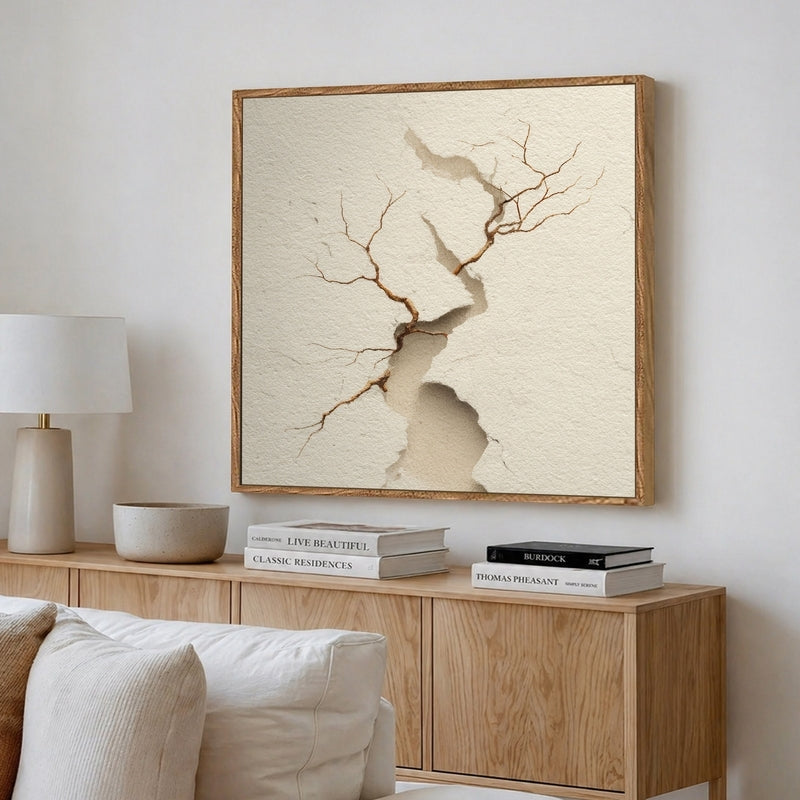 Fractured Form Canvas Wall Art With Frame