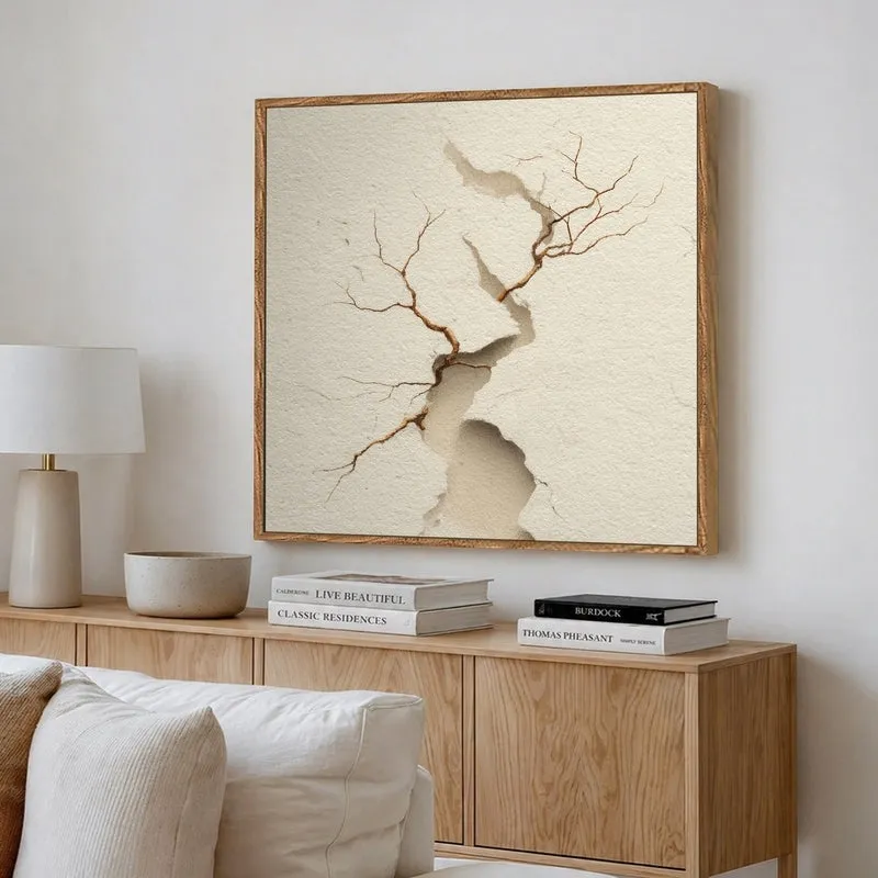 Fractured Form Canvas Wall Art With Frame media 1