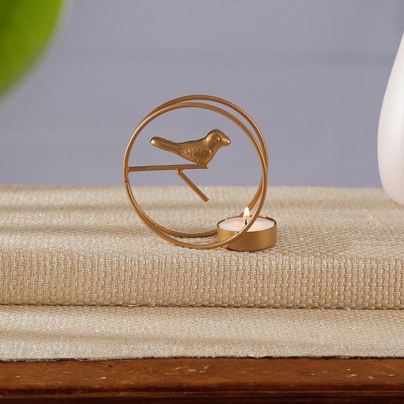 Alaiza Chirp Tealight Candle Holder (Gold) - Set of Four media 5