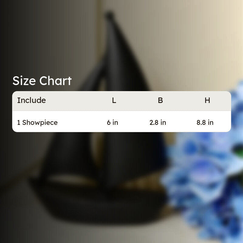 Elvara Abstract Sailboat Showpiece media 5