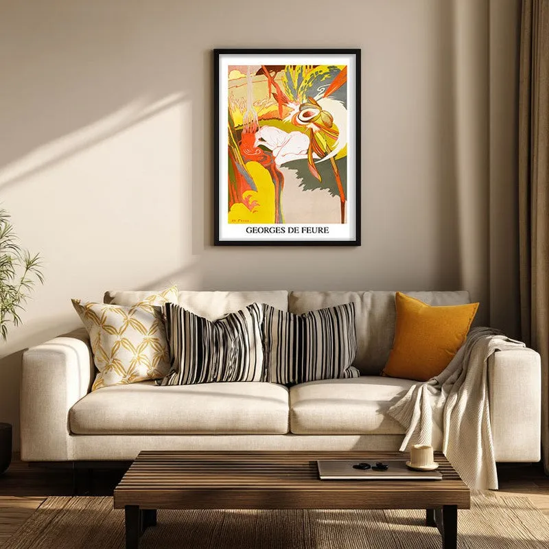 The Source Of Evil (La Source Du Mal) Georges De Feure Archival Canvas Wall Painting - Black Frame media 3