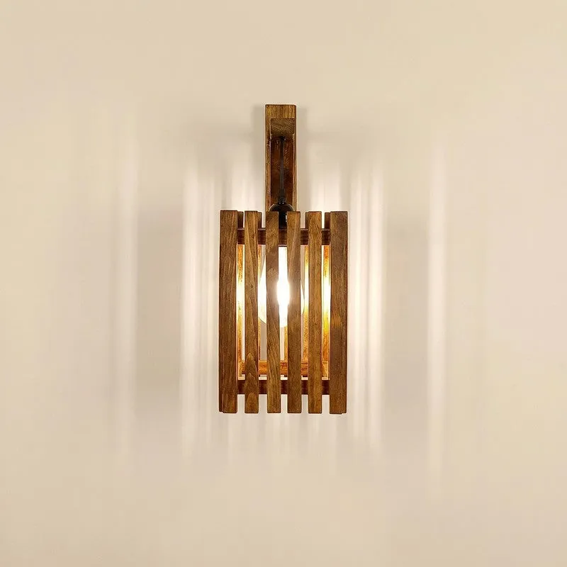 LineCraft Wooden Wall Lamp - Brown media 6