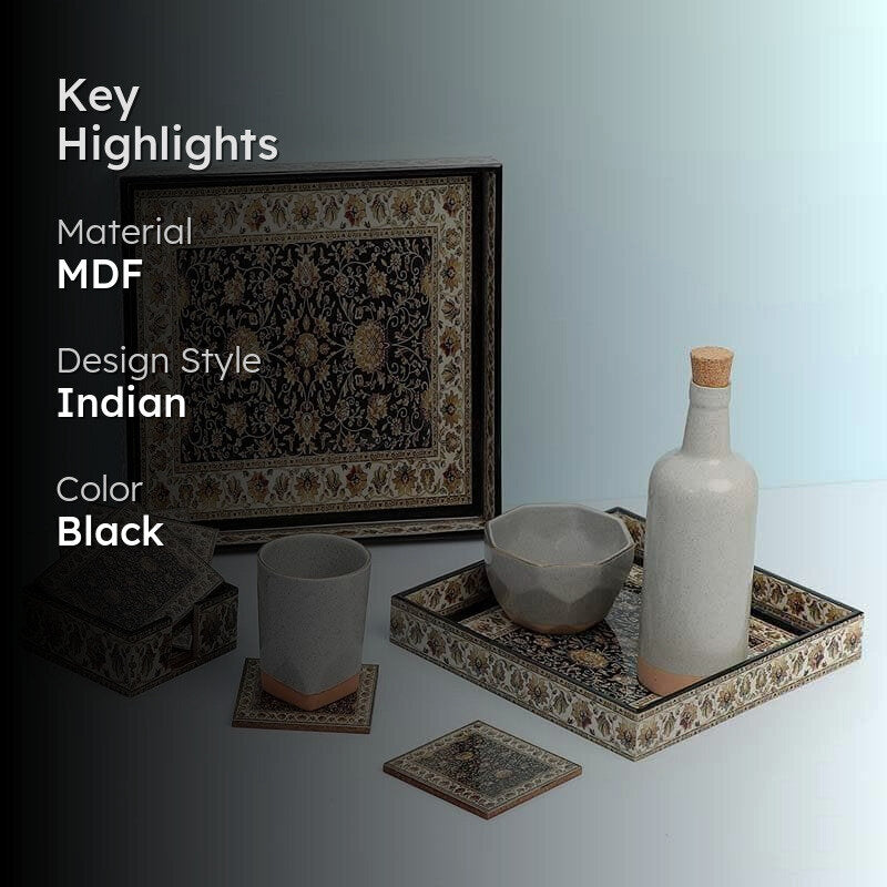 Inaayat Serving Tray & Coaster - Set Of Three media 2