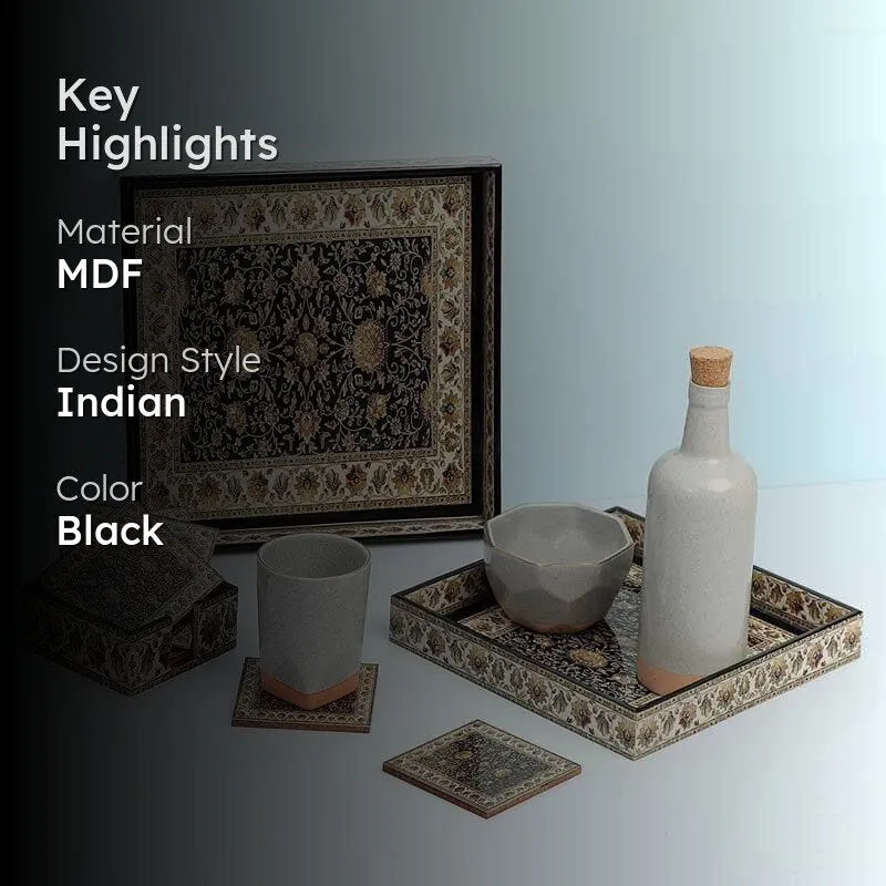 Inaayat Serving Tray & Coaster - Set Of Three media 2