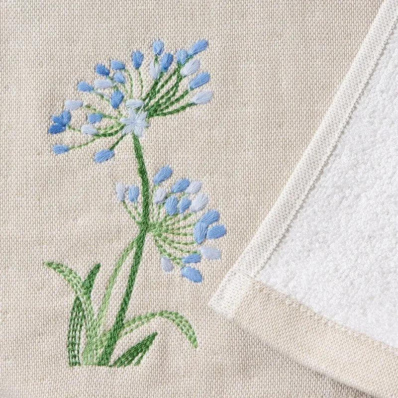 Classic Embroidered Bamboo Cotton Hand Towels with Canvas Box - Set Of Three media 9