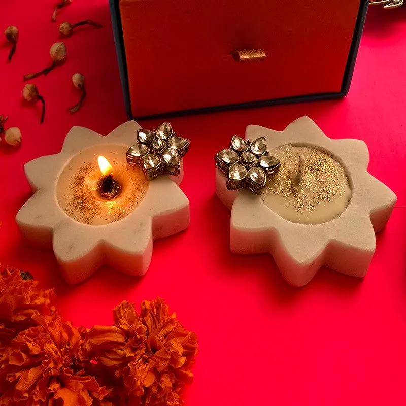 Heritage Charm Candle Holders (Off White) - Set Of Two media 4