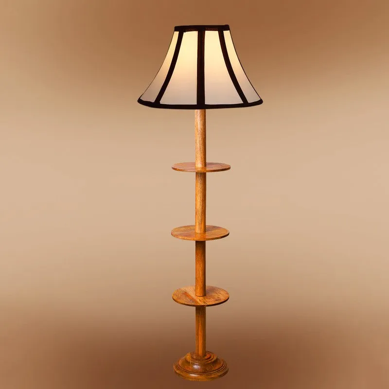 ConeEdge Elite Wooden Floor Lamp - White & Black media 6