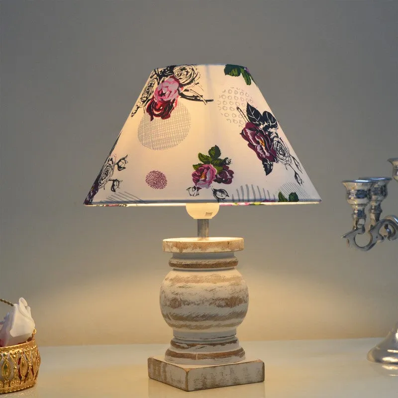 OrchidGlow Wooden Table Lamp media 4