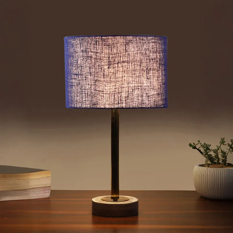Sienna I Rodin Wooden Table Lamp - Blue,Gold,White media 1