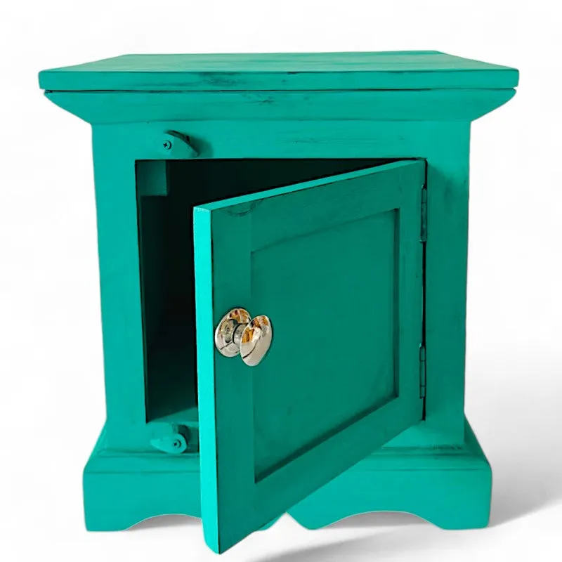 Bverox Sheesham Wooden Side & Bedside Table - Green media 4