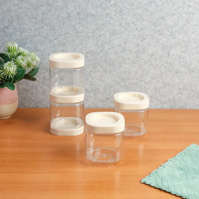 ClearStack White Clear PET Container (600 mL Each) - Set Of Four media 1