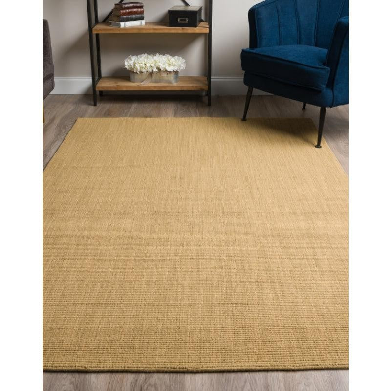 Ethereal Hand Loomed Wool Rug - Mustard media 3