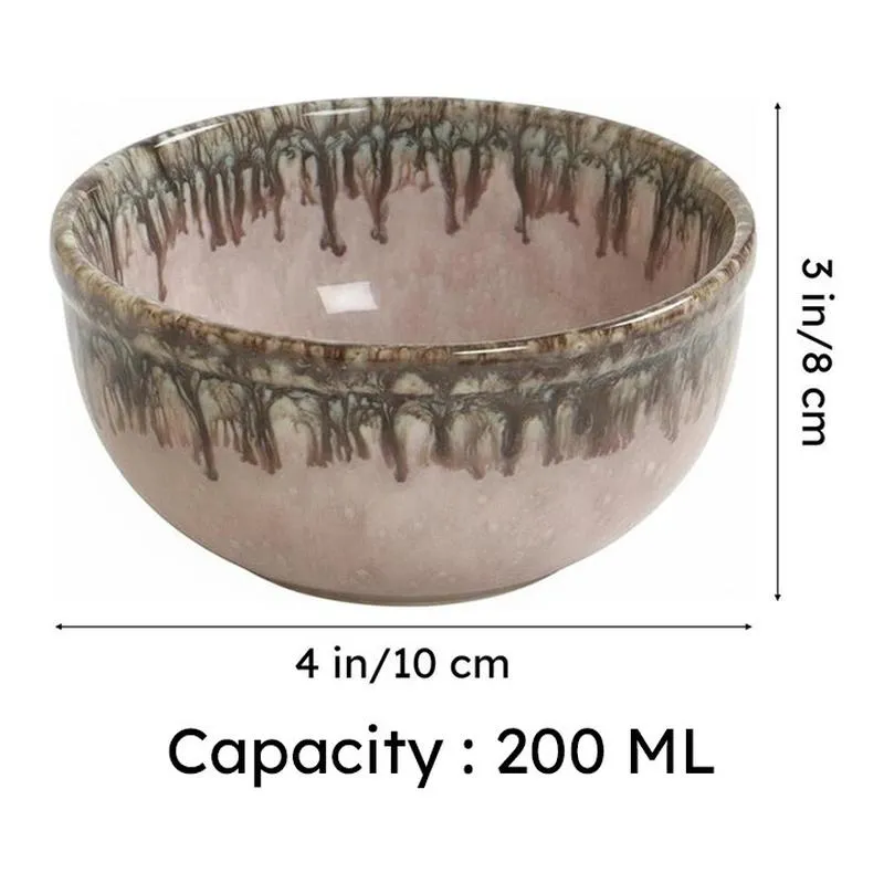 Opaline Snack Bowls (Pink,200 mL Each) - Set Of Two media 6
