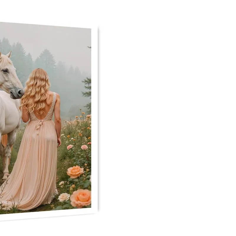 Ethereal Bond Canvas Wall Painting With White Frame media 6