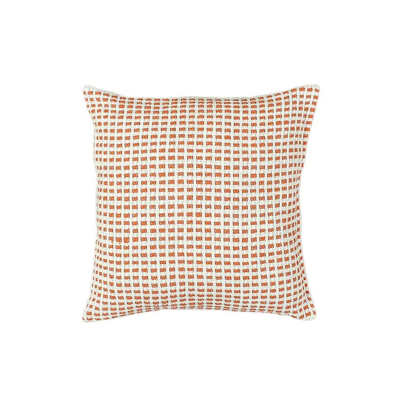 Thalor Whisper Cushion Cover (Orange,White) - Set Of Two media 3