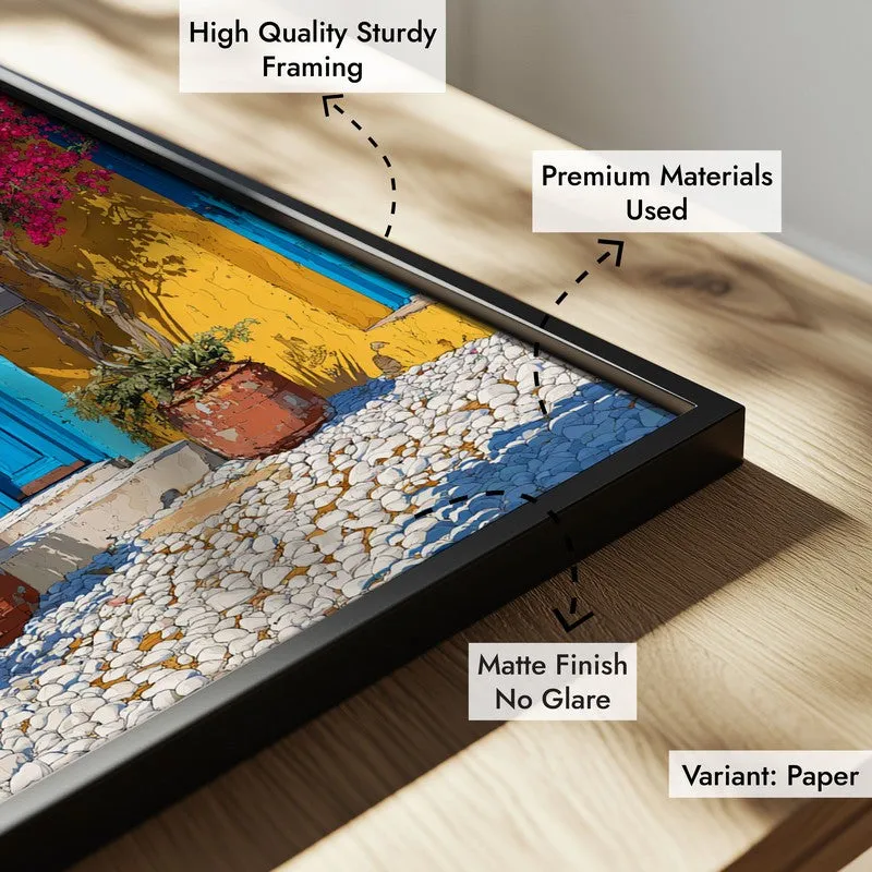 Terra Bloom Canvas Wall Painting - Black Frame media 7
