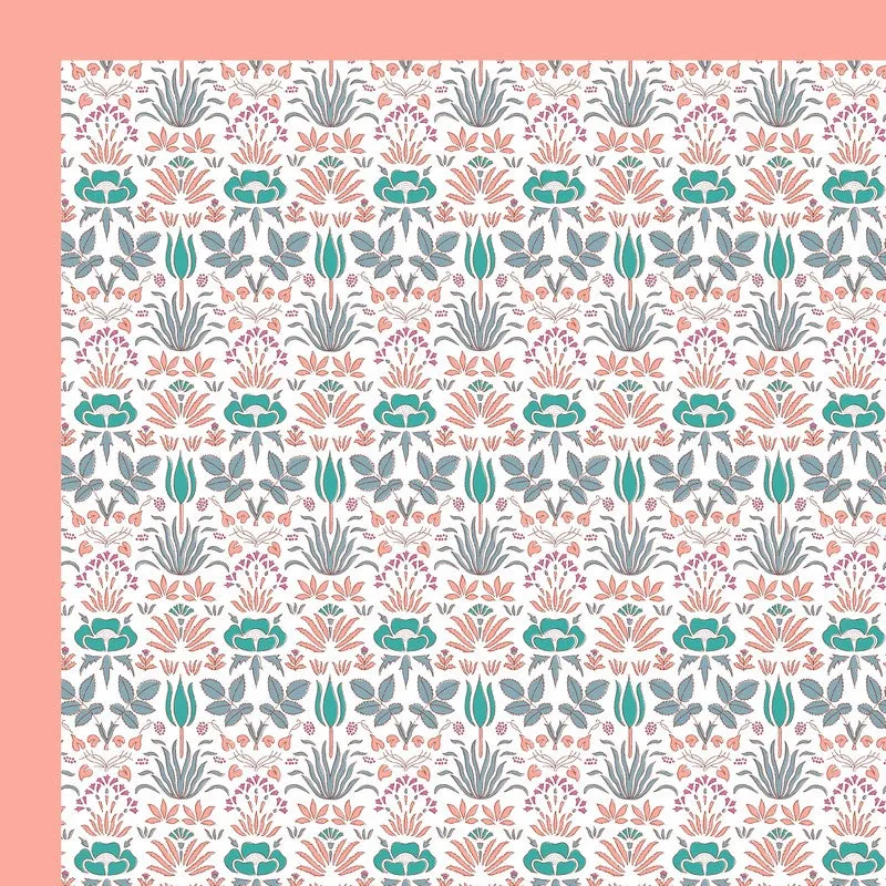 Rang Harmony Cotton Bedsheet (Blue,Peach) - 120 TC media 6