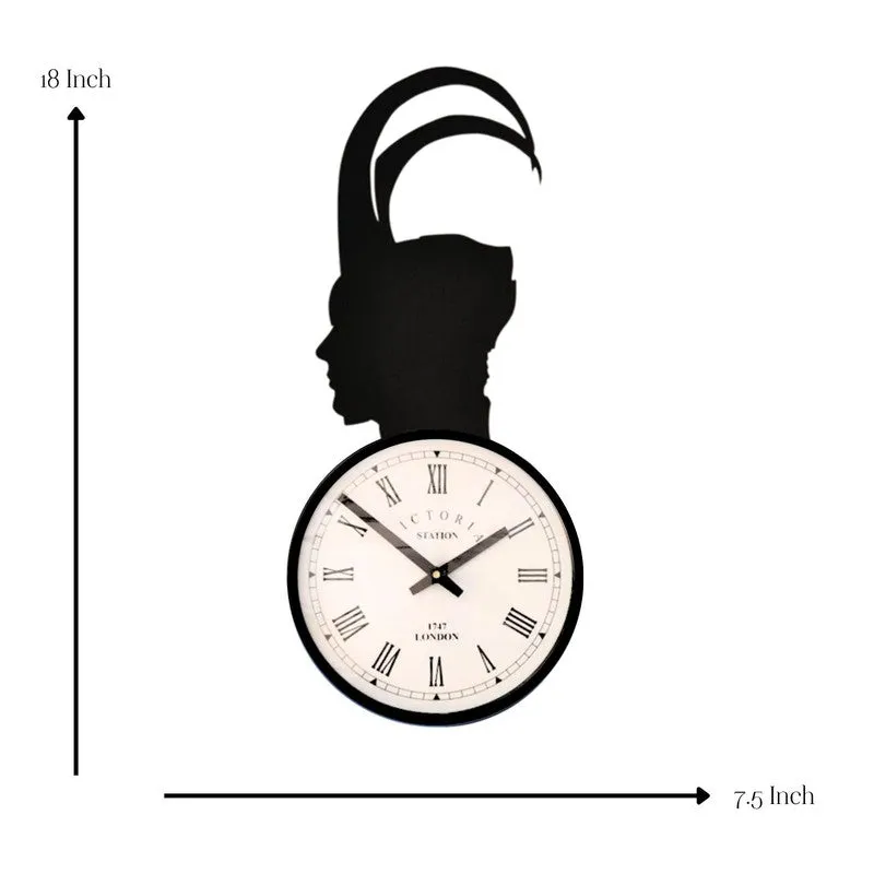 Hook Steel Analog Wall Clock - Black media 7