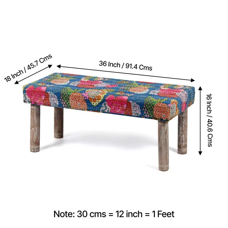 Evaro Sheesham Wooden Bench - Multicolor media 11