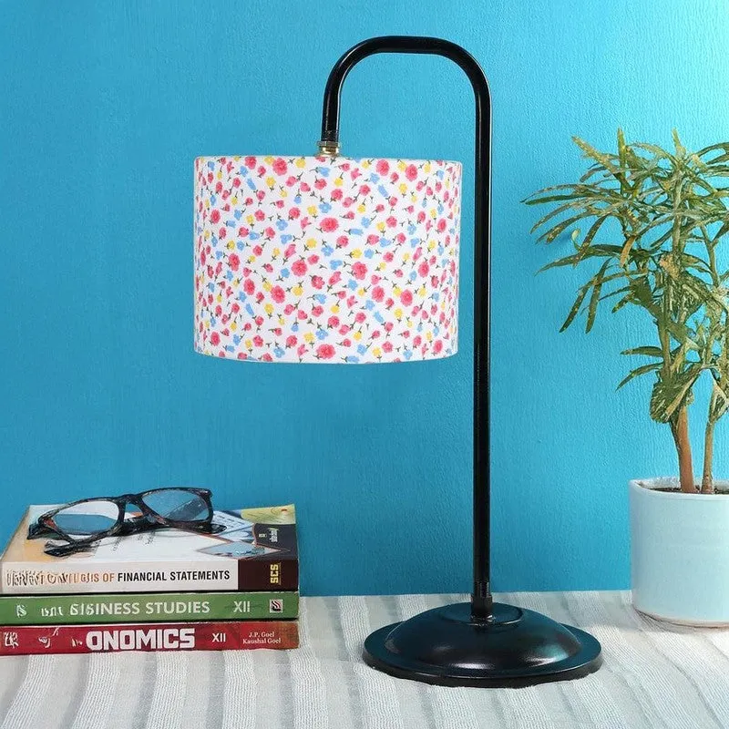 Dainty Floral Arch Fabric Table Lamp - Multicolor media 3