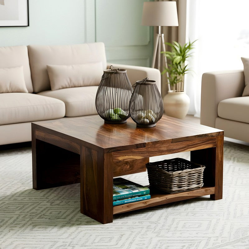 Crixon Sheesham Wooden Center Table - Brown