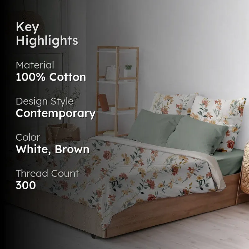 Wild Bloom Printed Cotton Duvet Cover media 2