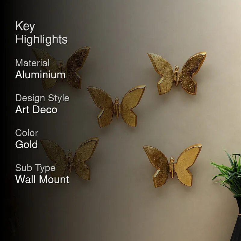 Aurum Monarch Aluminium Wall Accent - Set Of Five media 2