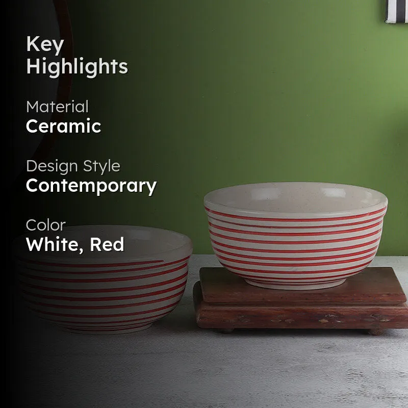 Tiare Serving Bowl (Red/550 mL) - Set Of Two media 2
