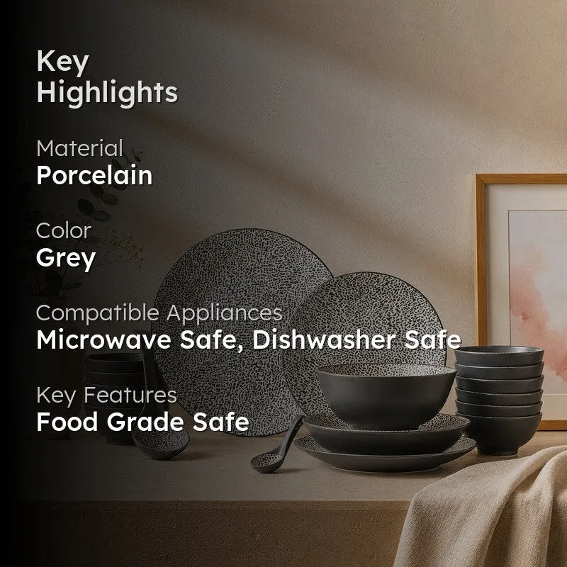 Mealora Porcelain Dinner Set - 35 Piece Set - 2