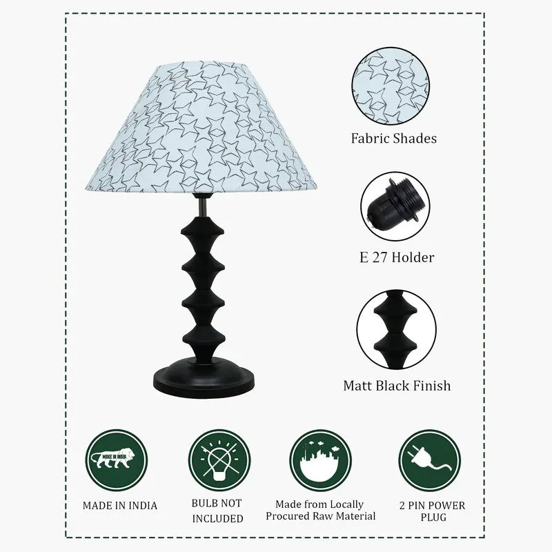 Danica Bobble Fabric Table Lamp - White,Black media 5