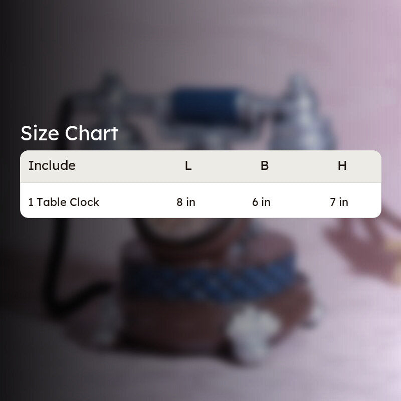 Vintage Telephone Resin Table Clock image 8