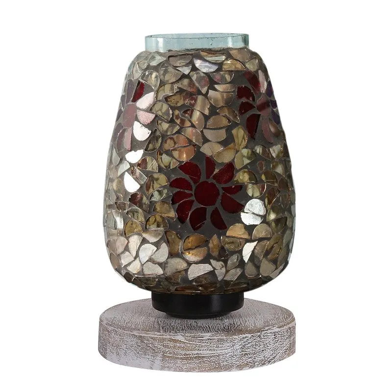 Prismella Mosaic Glass Table Lamp With Wooden Base - Multicolor media 5