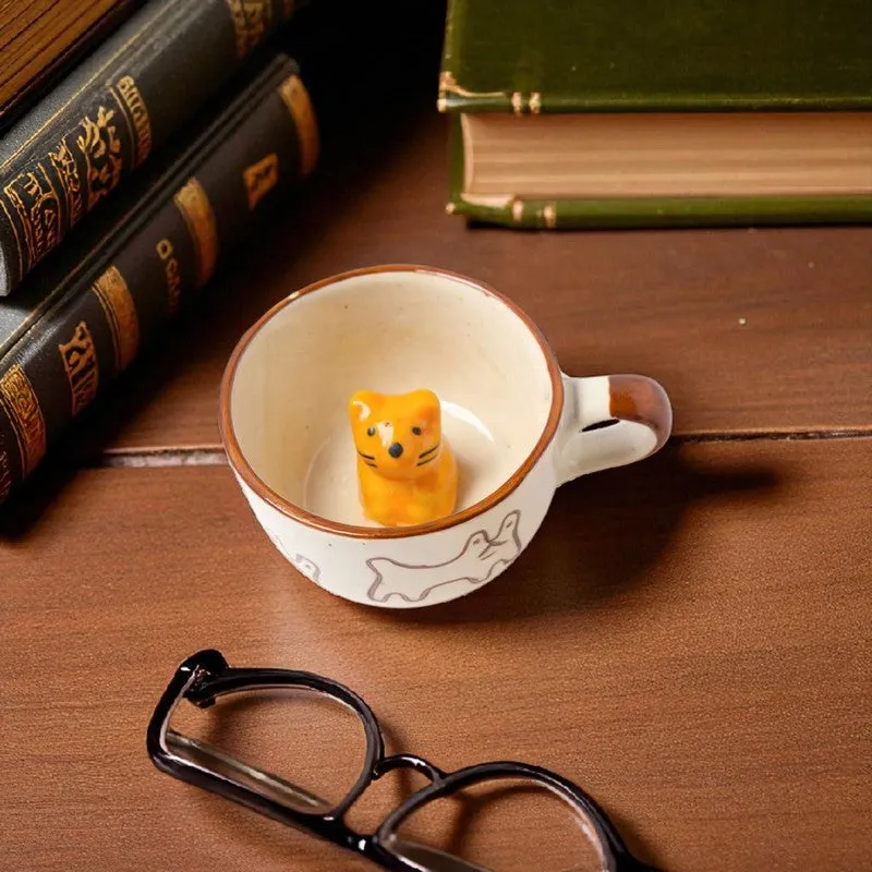 Peekaboo Ceramic Tea Cup (100 mL) media 3
