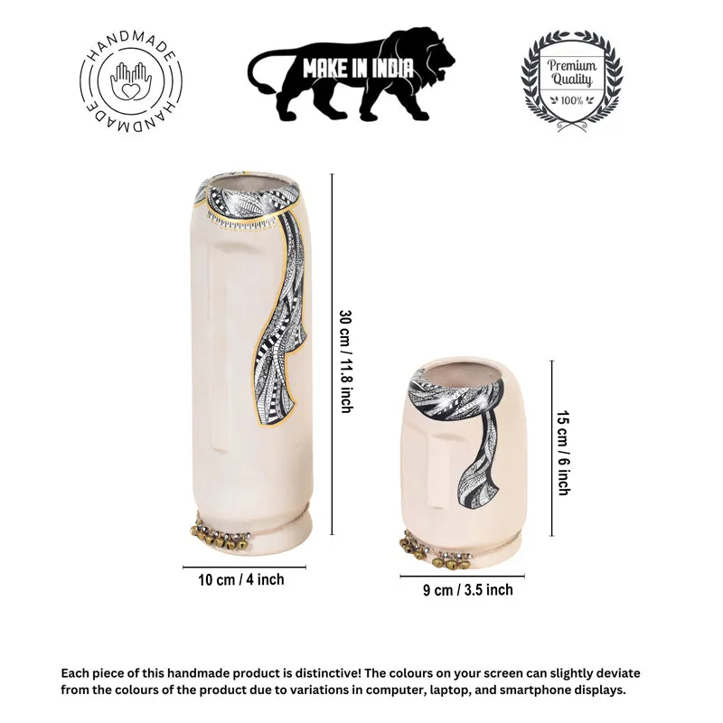 Ilasia Tribal Vase (White) - Set Of Two media 6