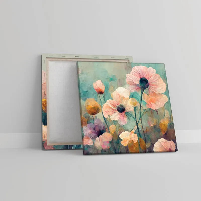 Blushing Skies Canvas Wall Painting - Set Of Two media 3