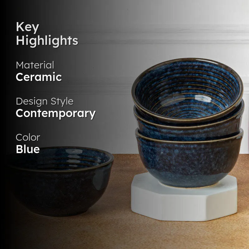 Meghneel Handmade Serving Bowl(160 ML) - Set of Four media 2