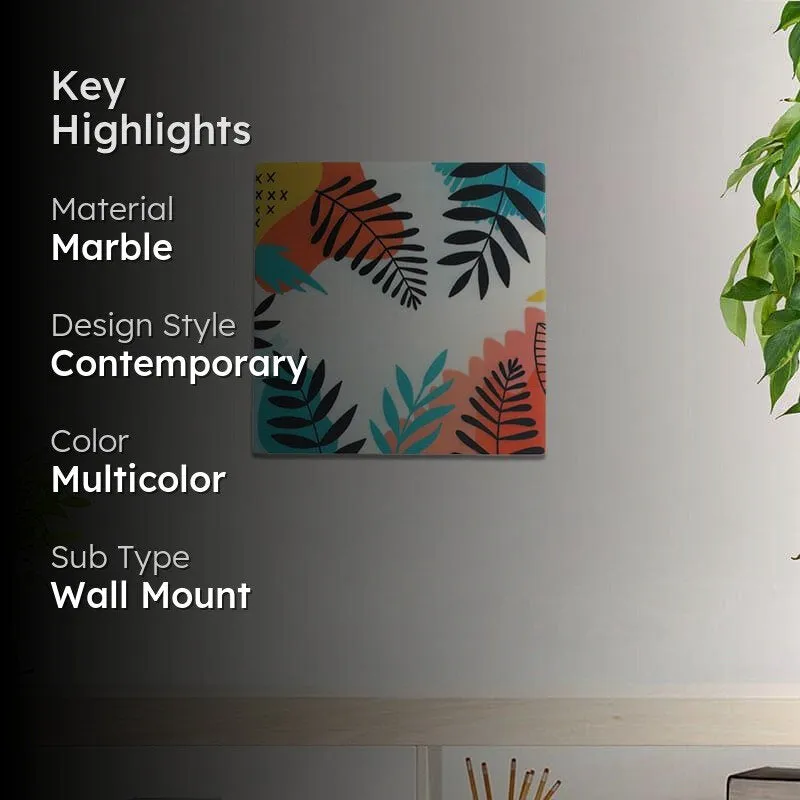 Leafy Essence Printed Marble Wall Accent media 2