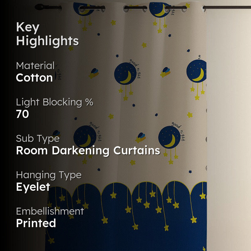 Moonbeam Cotton Curtain media 2
