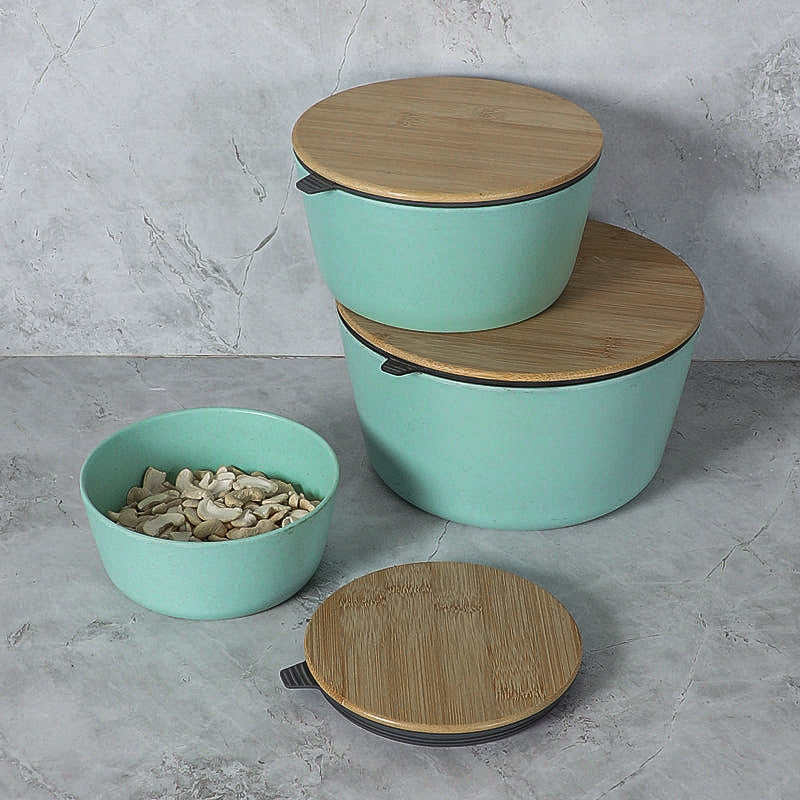 Raine Serving Bowl With Lid (Blue) - Set Of Three media 3