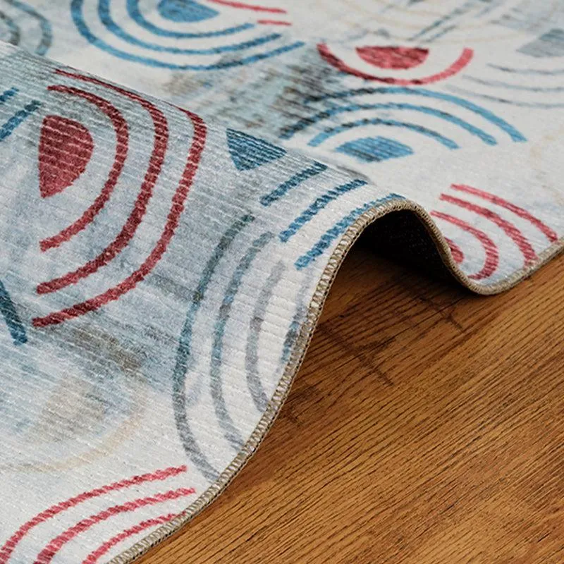 Carter Abstract Polyester Carpet - Blue media 4